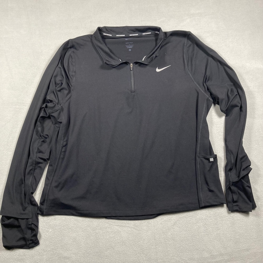 Nike Pullover Womens 1X Black Dri-FIT Solid